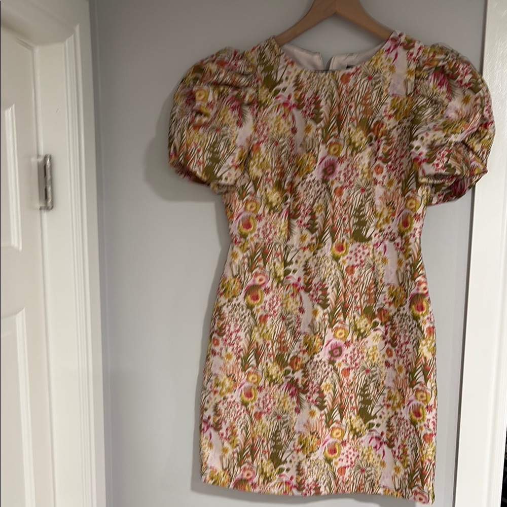 Floral Puff Sleeve Mini Dress